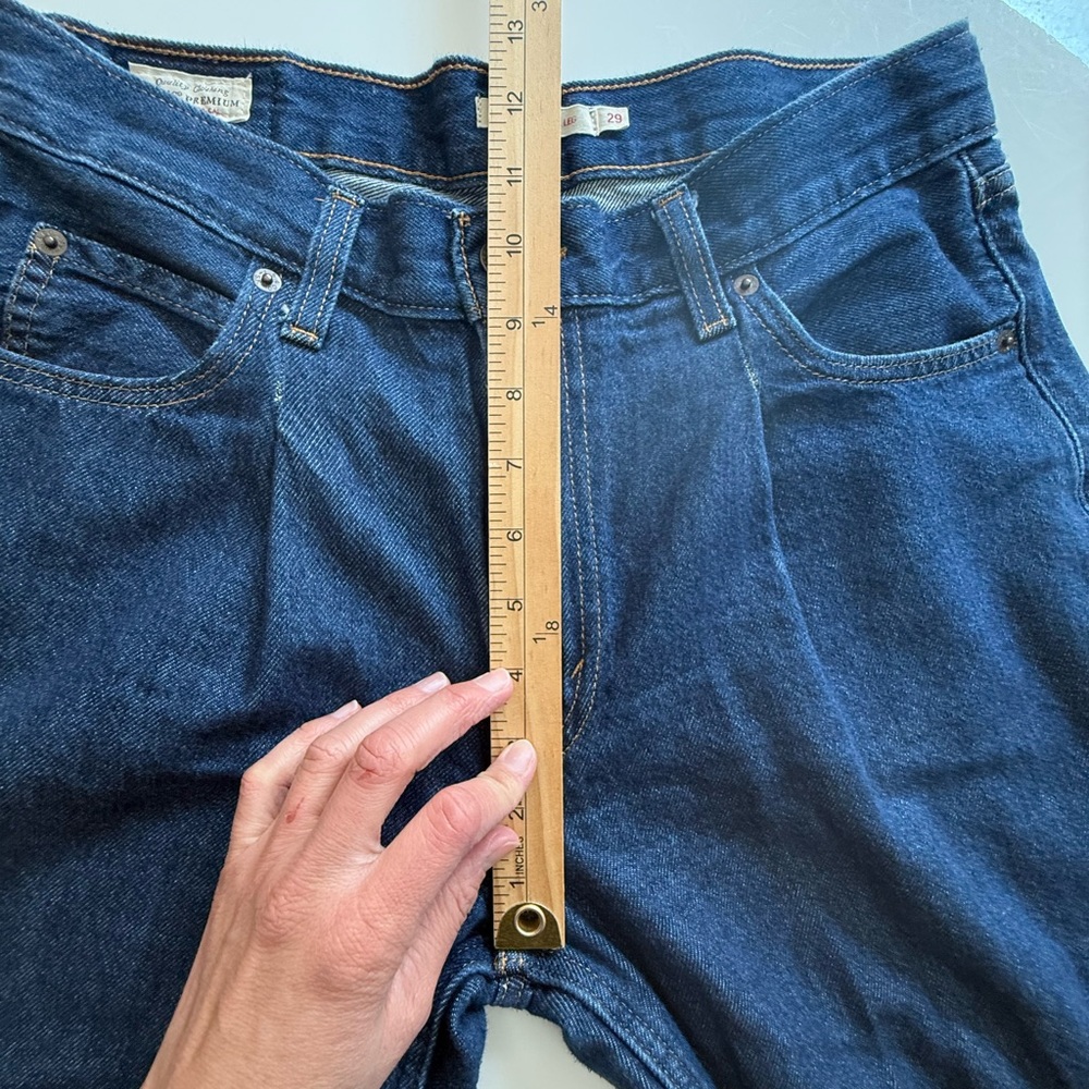 Levi’s Premium Baggy Dad Wide Leg Jeans - Dark Wash Sz 29 - Picture 12 of 16